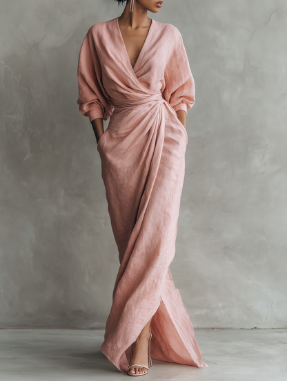 Roselle | Weiches Wickel-Abendkleid PortugalFlow-Lisboa
