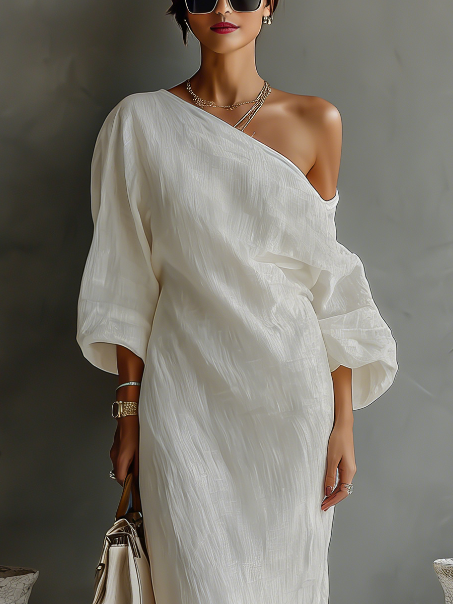 Elowen | Minimalistisches One-Shoulder-Maxikleid PortugalFlow-Lisboa