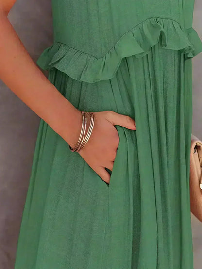 Lou | Elegantes ärmelloses Kleid mit Rüschen PortugalFlow-Lisboa