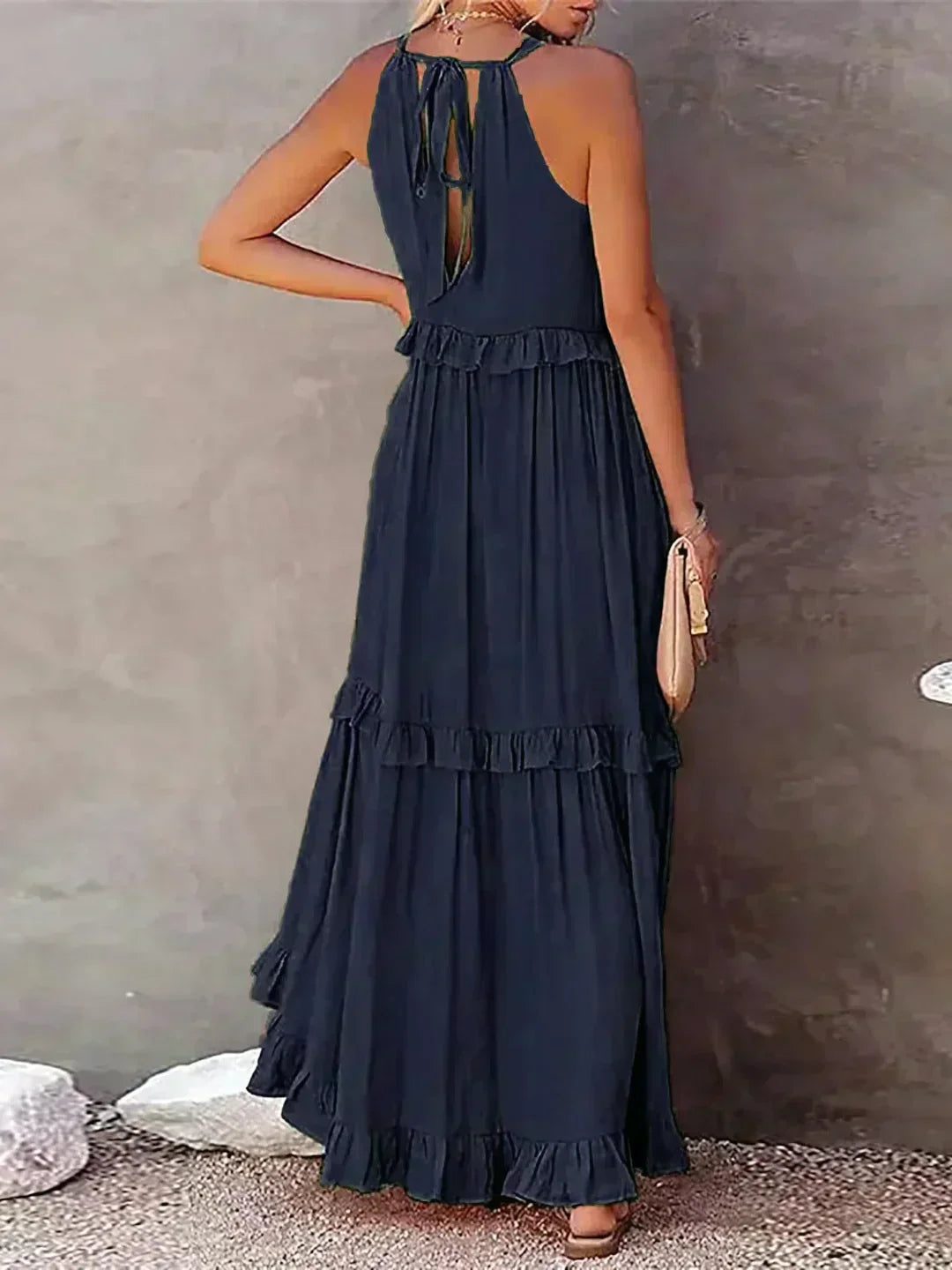 Lou | Elegantes ärmelloses Kleid mit Rüschen PortugalFlow-Lisboa