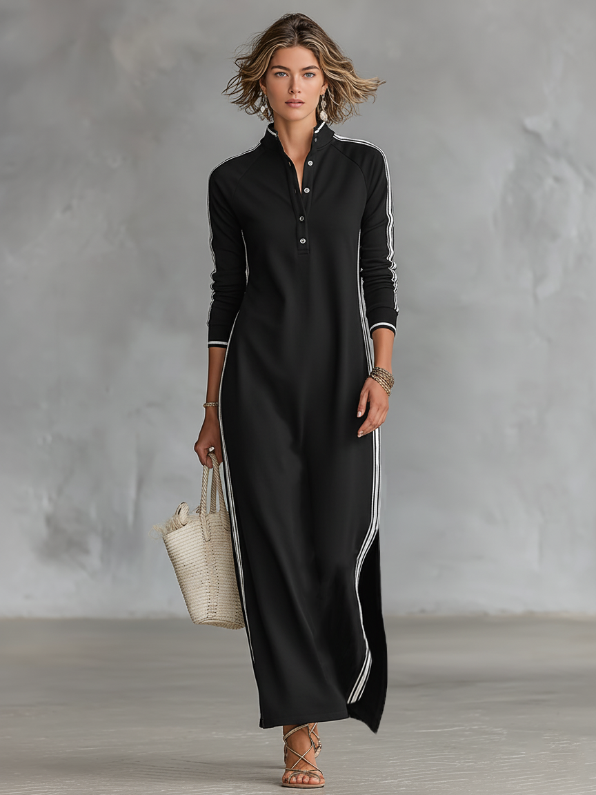 Selene | Lässiges Langarm-Maxikleid PortugalFlow-Lisboa