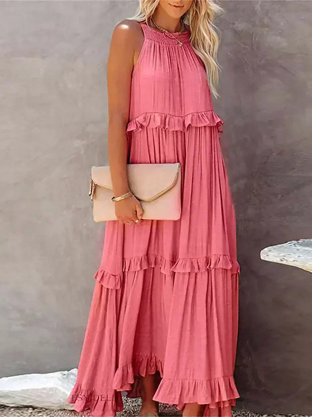Lou | Elegantes ärmelloses Kleid mit Rüschen PortugalFlow-Lisboa