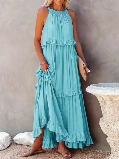 Lou | Elegantes ärmelloses Kleid mit Rüschen PortugalFlow-Lisboa