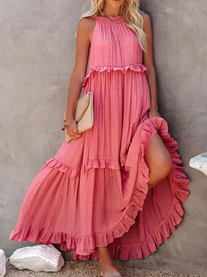 Lou | Elegantes ärmelloses Kleid mit Rüschen PortugalFlow-Lisboa