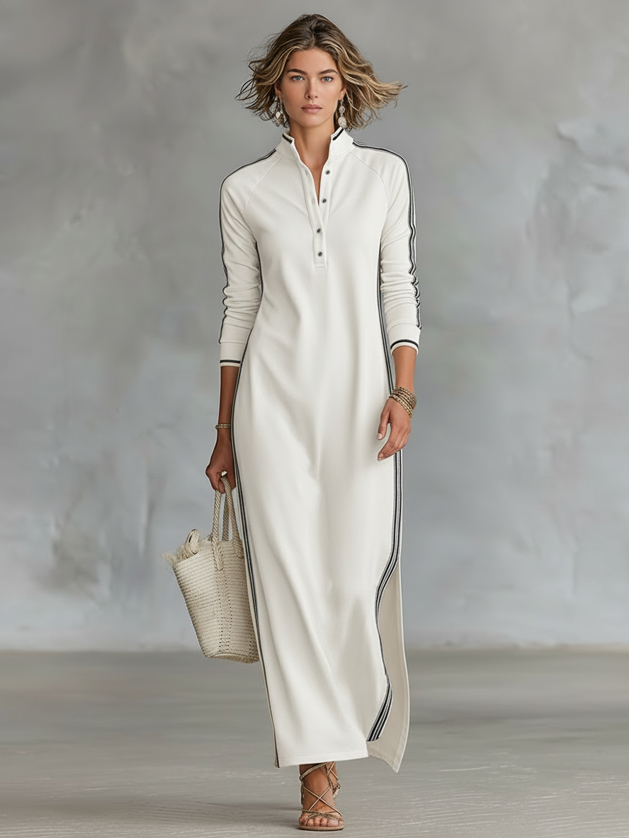 Selene | Lässiges Langarm-Maxikleid PortugalFlow-Lisboa