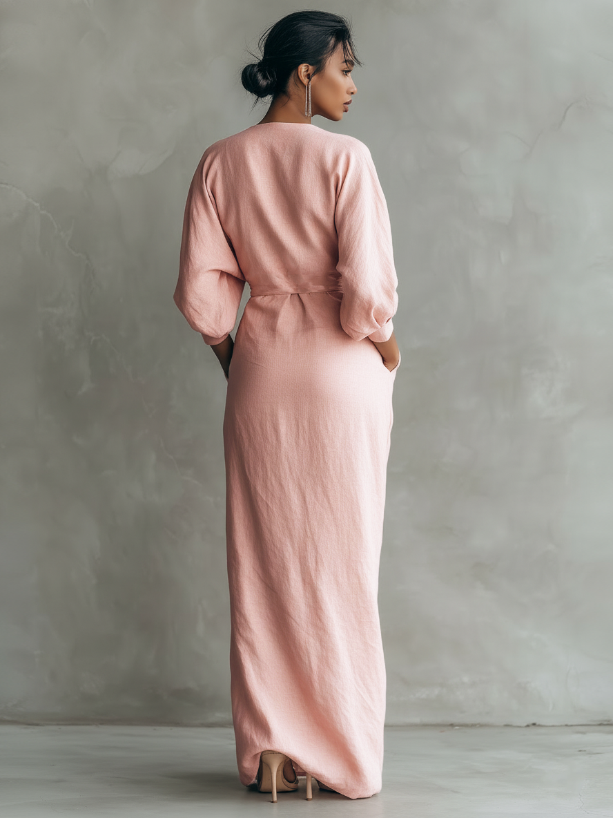 Roselle | Weiches Wickel-Abendkleid PortugalFlow-Lisboa