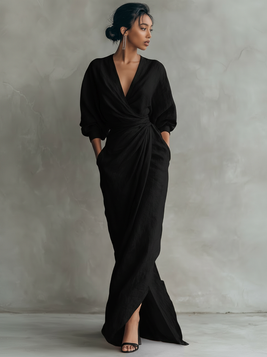 Roselle | Weiches Wickel-Abendkleid PortugalFlow-Lisboa