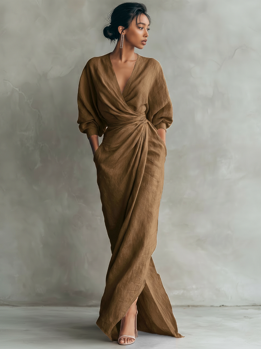 Roselle | Weiches Wickel-Abendkleid PortugalFlow-Lisboa