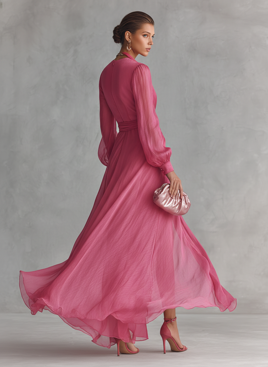 Ava | Romantisches Maxikleid mit Bindegürtel PortugalFlow-Lisboa