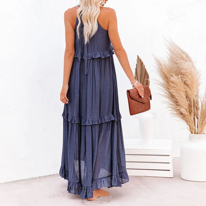 Lou | Elegantes ärmelloses Kleid mit Rüschen PortugalFlow-Lisboa