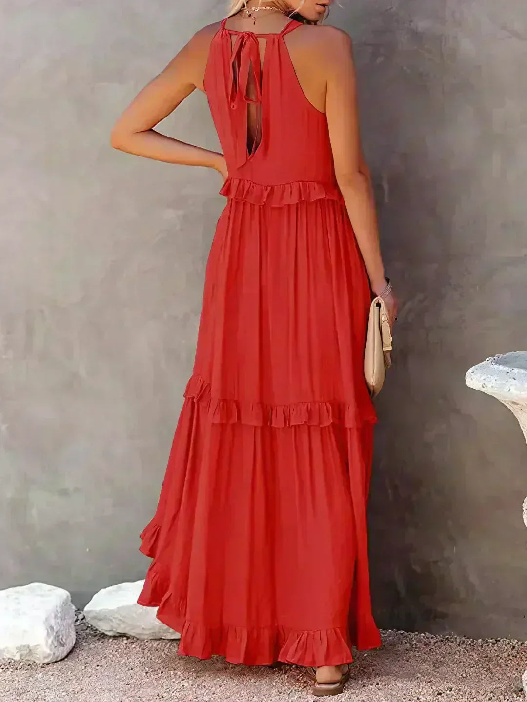 Lou | Elegantes ärmelloses Kleid mit Rüschen PortugalFlow-Lisboa