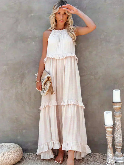 Lou | Elegantes ärmelloses Kleid mit Rüschen PortugalFlow-Lisboa