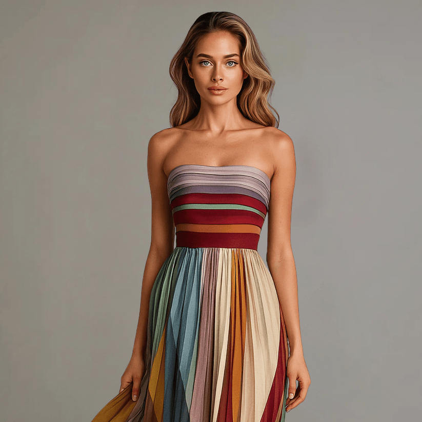 Aria | Gestreiftes Sunset-Maxikleid PortugalFlow-Lisboa