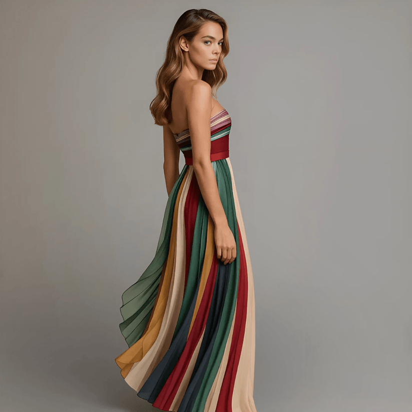 Aria | Gestreiftes Sunset-Maxikleid PortugalFlow-Lisboa